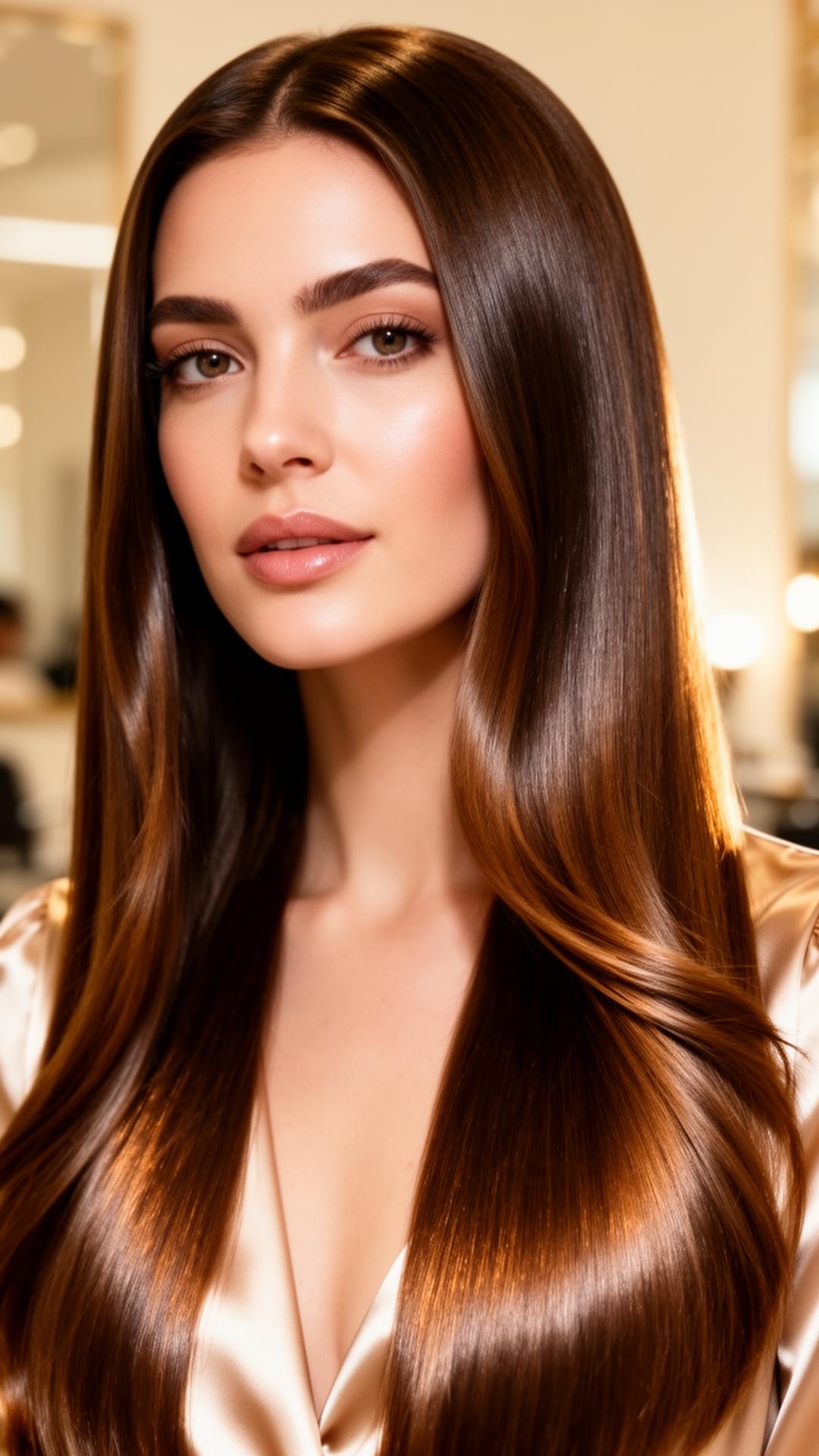 Glossy healthy hair